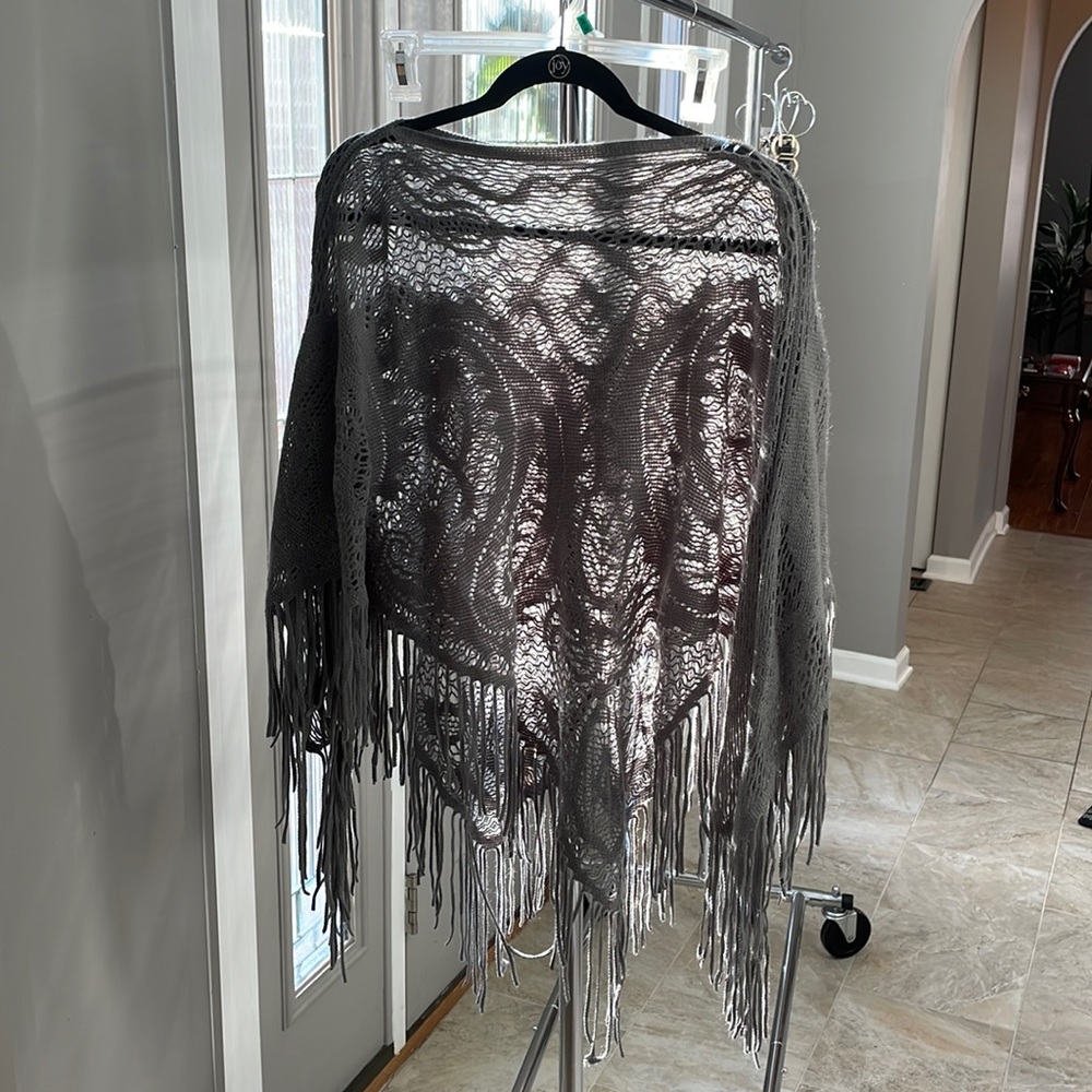 Grey poncho